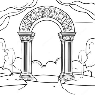 Magical Portal In A Fantasy World Coloring Page 53373-42723