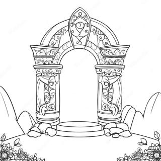 Magical Portal In A Fantasy World Coloring Page 53373-42724