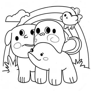 Rainbow Friends Lookie Coloring Pages