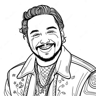 Post Malone Coloring Page 53402-42738