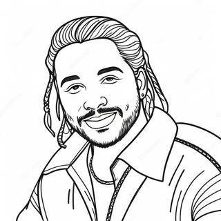 Post Malone Coloring Page 53402-42739