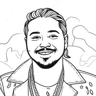 Post Malone Coloring Page 53402-42740