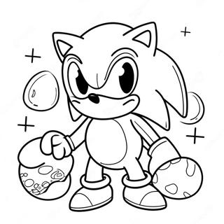 Sonic The Hedgehog With Easter Eggs Coloring Page 53413-42749