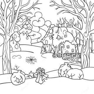 Winter Wonderland Adult Coloring Page 5341-4444