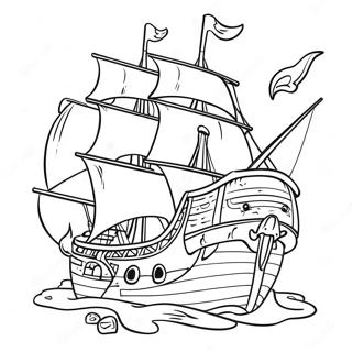 Adventurous Pirate Ship Coloring Page 53423-42762