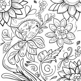 Mexican Flowers Coloring Page 53442-42775