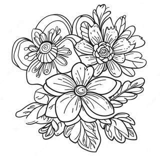 Mexican Flowers Coloring Page 53442-42776