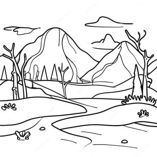 Tundra Landscape Coloring Page 53452-42780