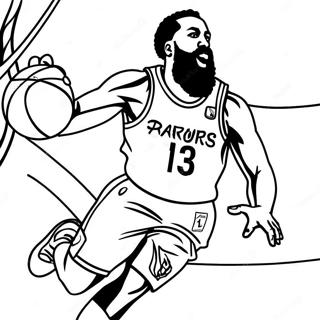 James Harden Dunking Basketball Coloring Page 53463-42793