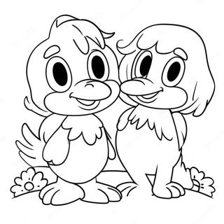 Donald And Daisy Coloring Pages