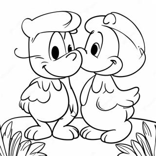 Donald And Daisy Coloring Page 53482-42806