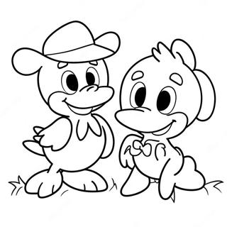 Donald And Daisy Coloring Page 53482-42808