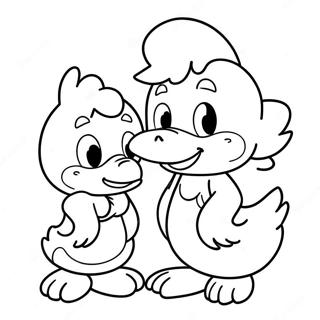 Donald And Daisy Coloring Page 53482-43105