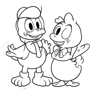 Donald And Daisy Coloring Page 53482-43106