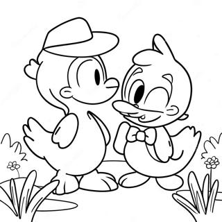 Donald And Daisy Coloring Page 53482-43108