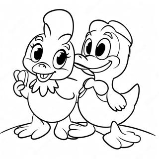 Cute Donald Duck And Daisy Duck Coloring Page 53483-43117