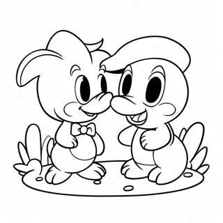 Cute Donald Duck And Daisy Duck Coloring Page 53483 43120