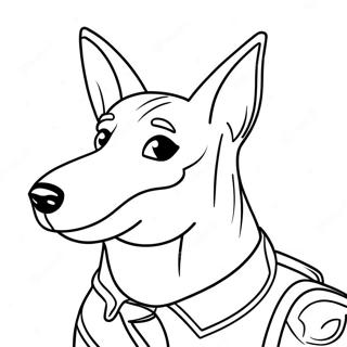 Police Dog Coloring Page 53492-42811