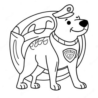 Police Dog Coloring Page 53492-43114