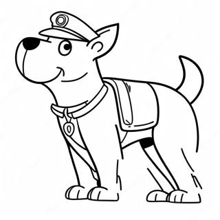 Brave Police Dog In Action Coloring Page 53493-42817