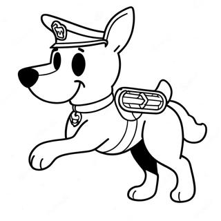 Brave Police Dog In Action Coloring Page 53493-42818