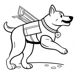 Brave Police Dog In Action Coloring Page 53493-42819