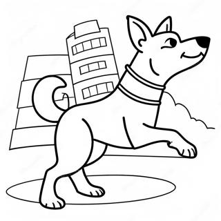 Brave Police Dog In Action Coloring Page 53493-42820