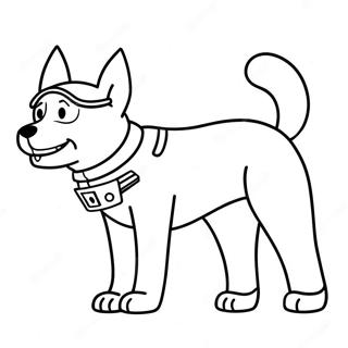 Brave Police Dog In Action Coloring Page 53493-43121