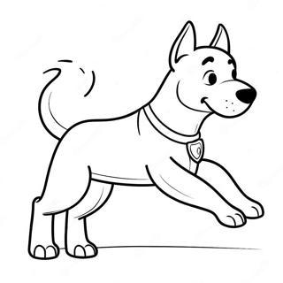 Brave Police Dog In Action Coloring Page 53493-43123