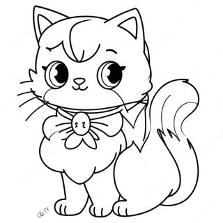 Anime Cat Girl Coloring Page 53502-43128