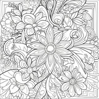 Art Nouveau Floral Patterns Coloring Page 53512-42831