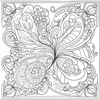 Art Nouveau Floral Patterns Coloring Page 53512-42832