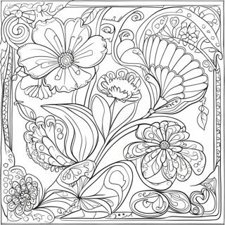 Art Nouveau Floral Patterns Coloring Page 53512-50307