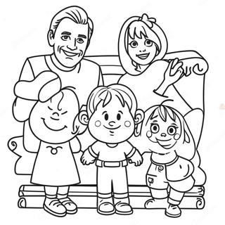 Fun Full House Family Coloring Page 53523-42845