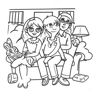 Fun Full House Family Coloring Page 53523-42846