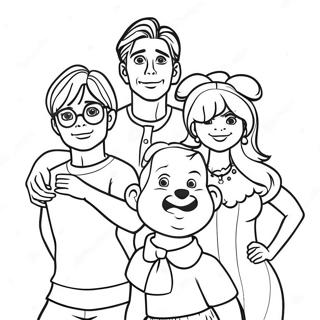 Fun Full House Family Coloring Page 53523-42847