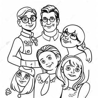 Fun Full House Family Coloring Page 53523-42848