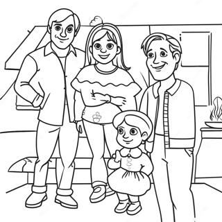 Fun Full House Family Coloring Page 53523-43143