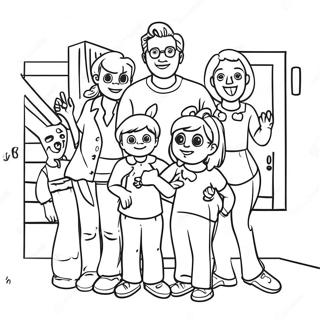 Fun Full House Family Coloring Page 53523-43144