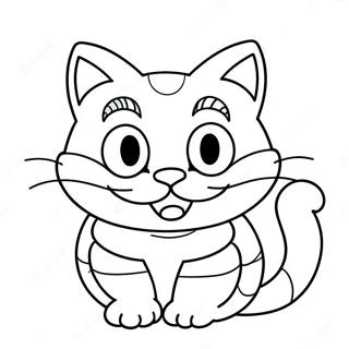 Colorful Cheshire Cat In Wonderland Coloring Page 5352-4439