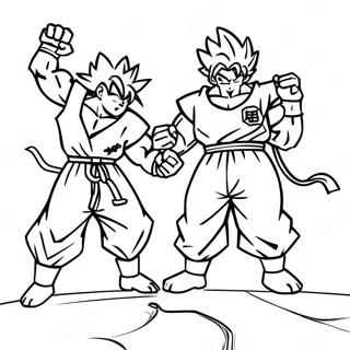 Goku And Gohan Epic Battle Coloring Page 53532-42843