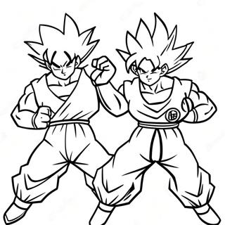 Goku And Gohan Epic Battle Coloring Page 53532-42844