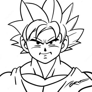 Goku In Super Saiyan Form Coloring Page 53533-42850