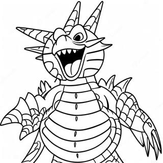 Gigan Roaring Ferociously Coloring Page 53543-42858