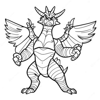 Gigan Roaring Ferociously Coloring Page 53543-42859