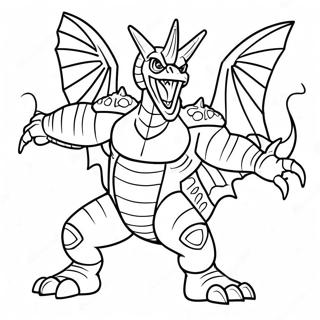 Gigan Roaring Ferociously Coloring Page 53543-42860