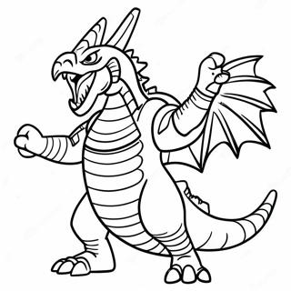 Gigan Roaring Ferociously Coloring Page 53543-43158