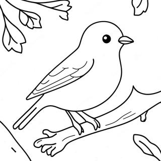 Winter Bird Coloring Pages