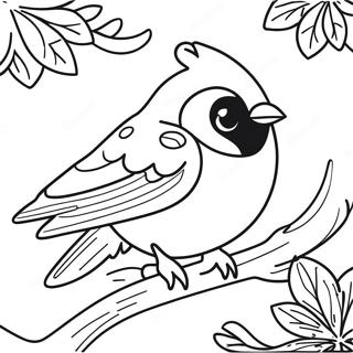 Winter Bird Coloring Page 53552-43162