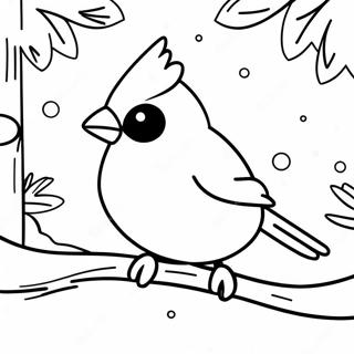 Winter Bird Coloring Pages